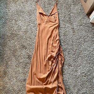 Midi burnt orange/brown dress. Worn once